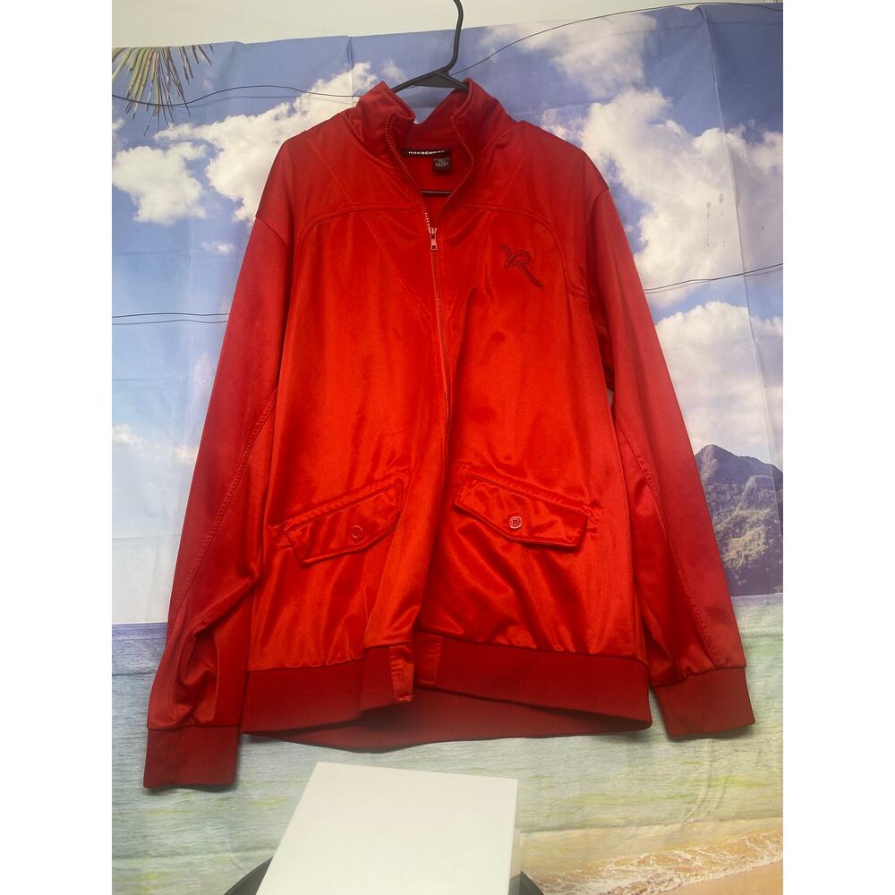 Men's Full Zip Red Rocawear jacket size 2XL with pockets